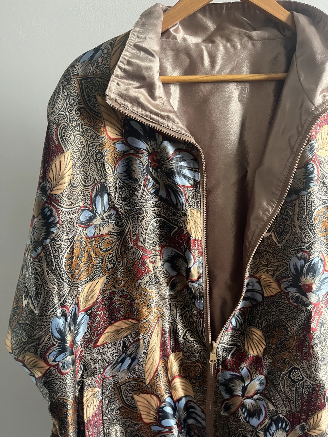 Vintage satin reversible jacket
