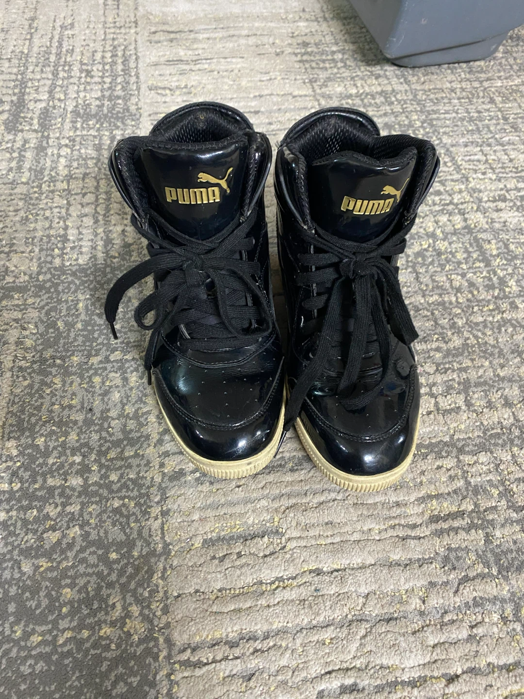 Puma Women's Black Wedge Sneakers Size 7.5