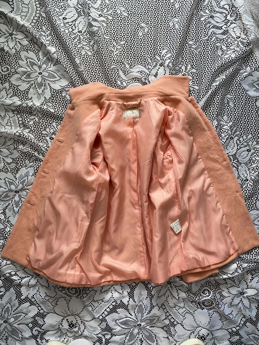 SOUP Peach Wool Blend Coat - photo 5