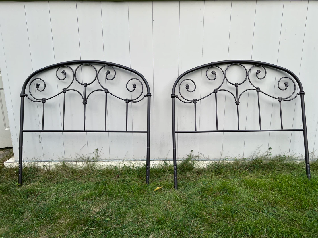 Two Metal Twin Bed Headboards