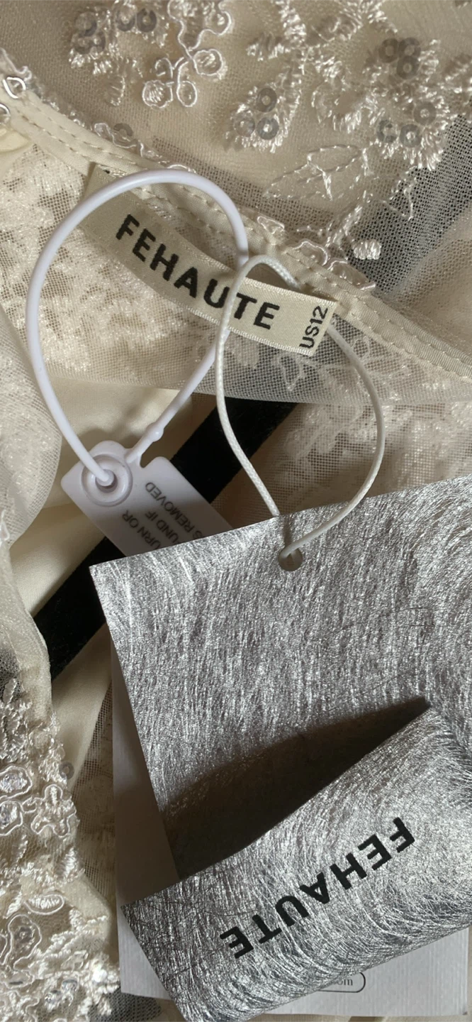 Fehaute White Lace Jumpsuit Size 12 - photo 2