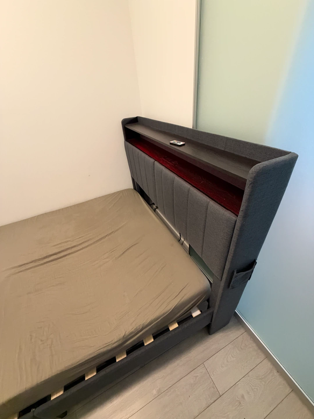 GUNAITO Full Size Bed Frame with Storage Headboard Upholstered - photo 2