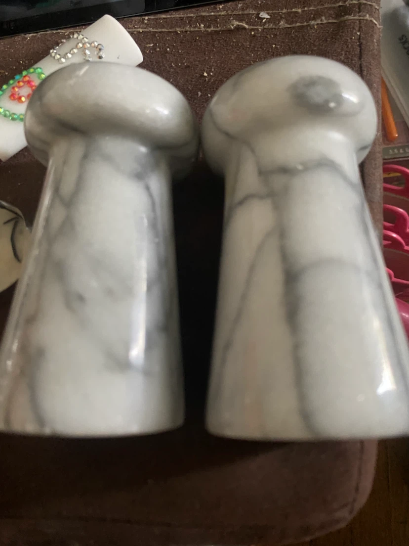 Marble Salt and Pepper Shakers
