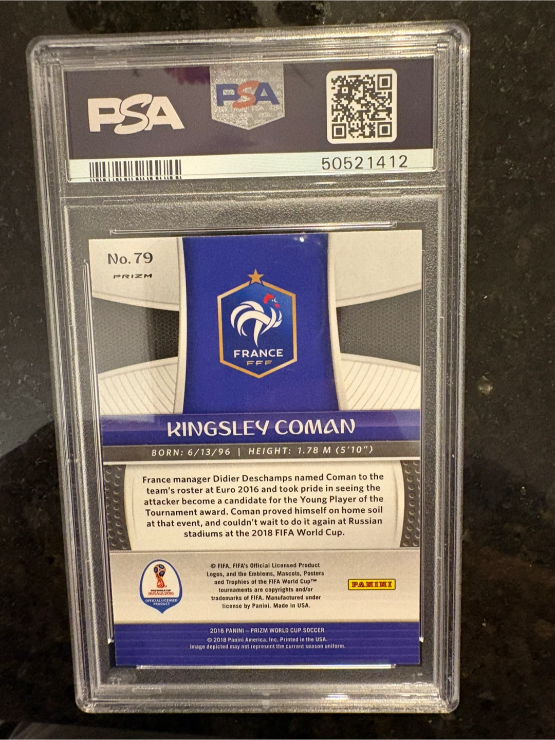 2018 Panini Prizm Kingsley Coman PSA 10 - photo 2