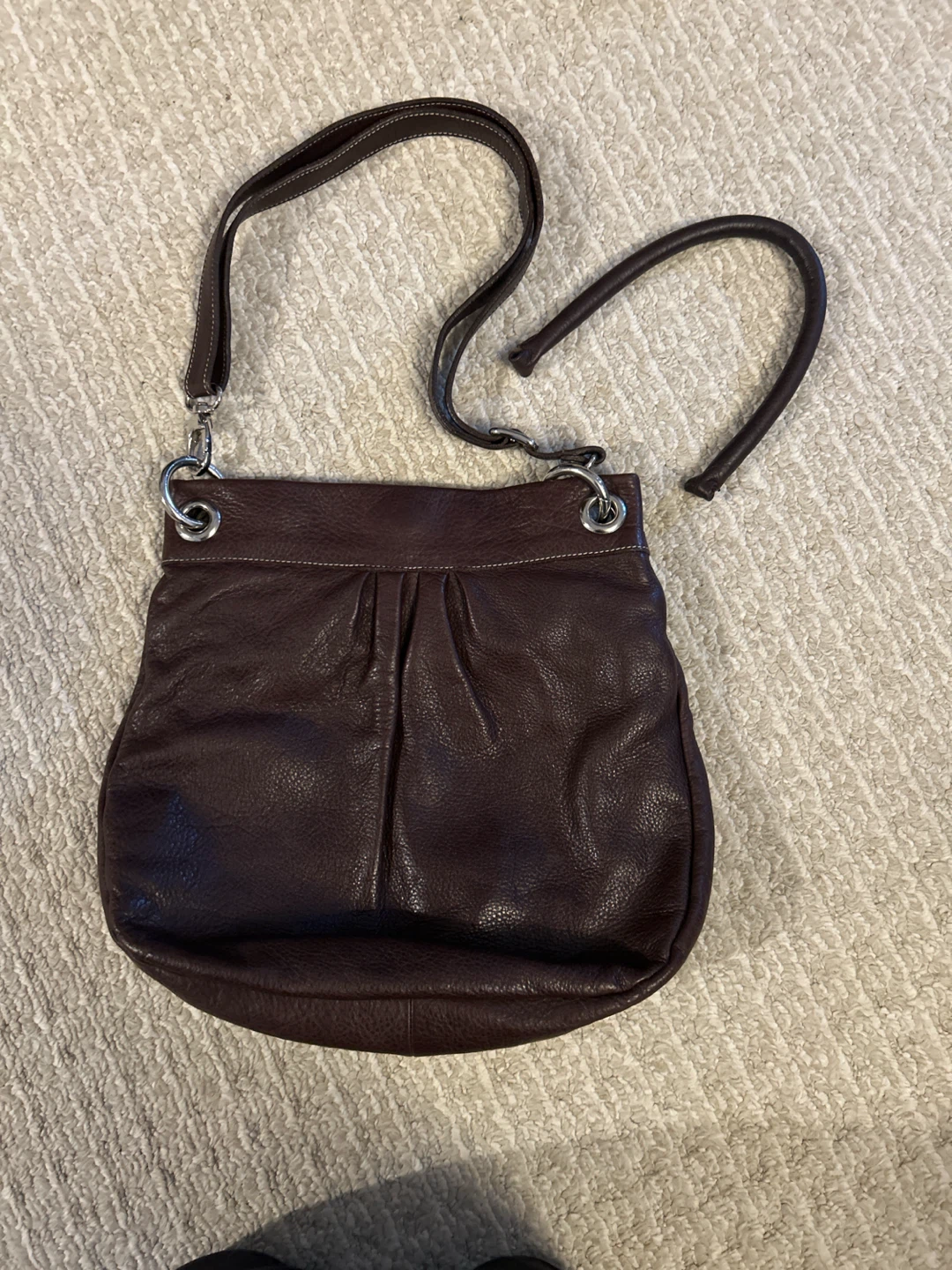 Roots Dark Brown Leather Shoulder Bag - photo 2