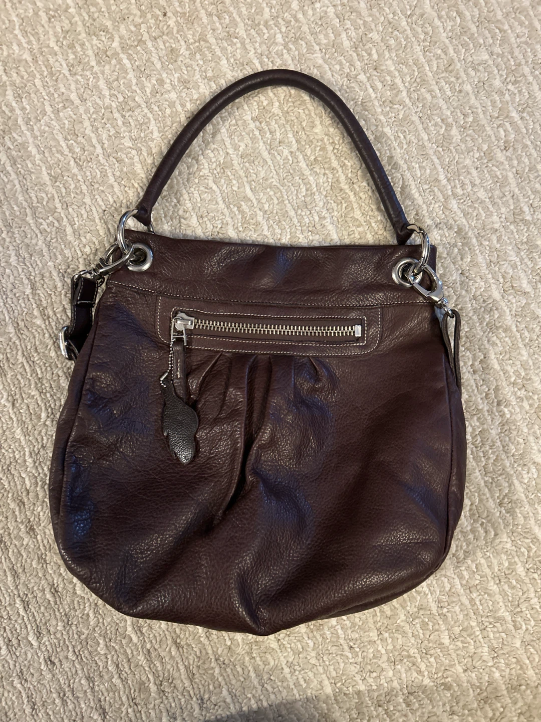 Roots Dark Brown Leather Shoulder Bag - photo 4