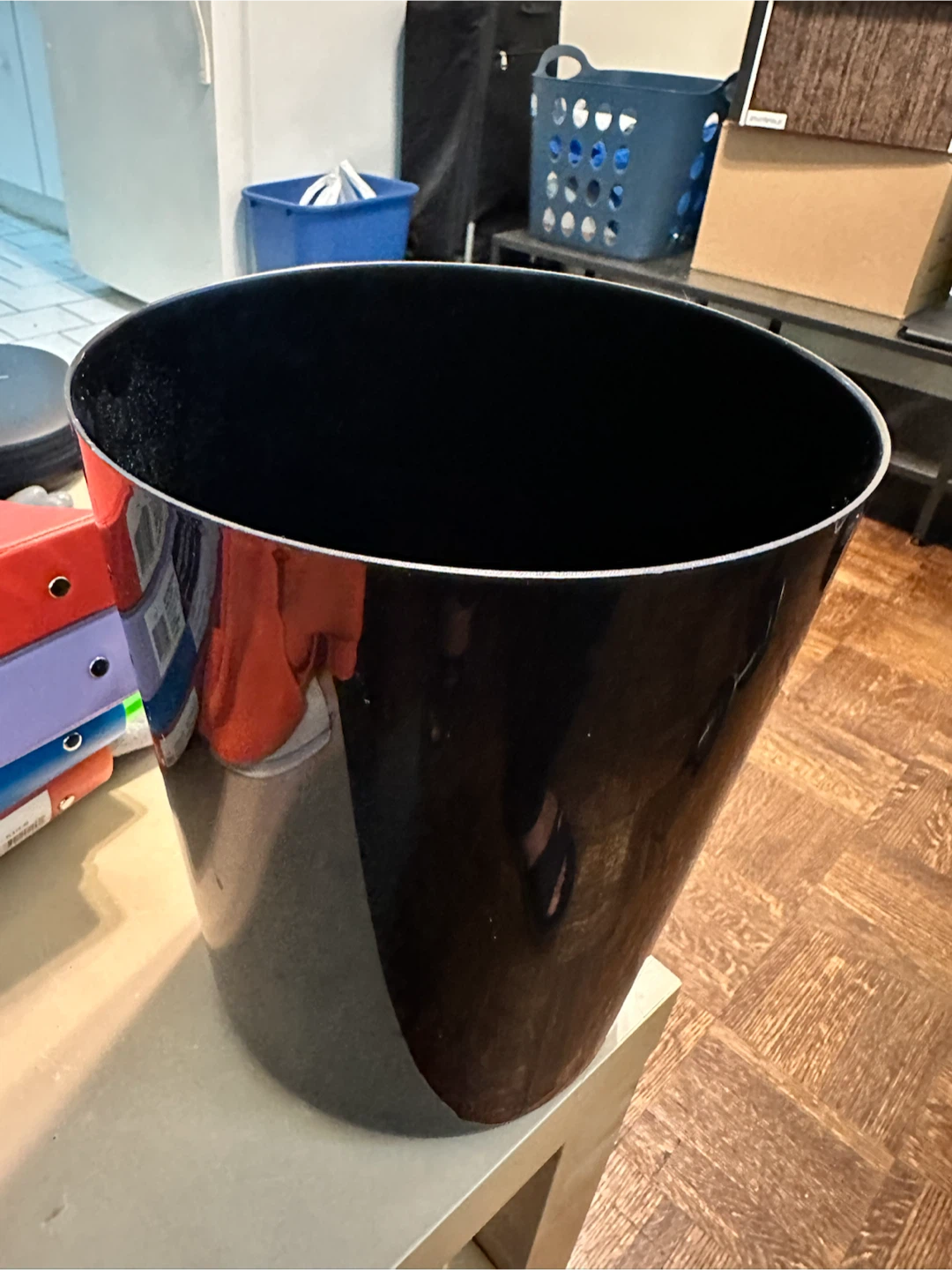 Plastico Black Wastebasket