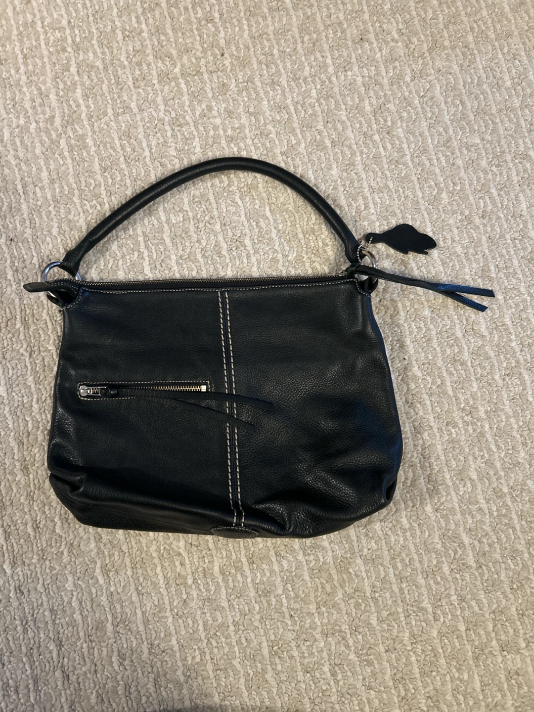Roots black leather shoulder handbag - photo 2