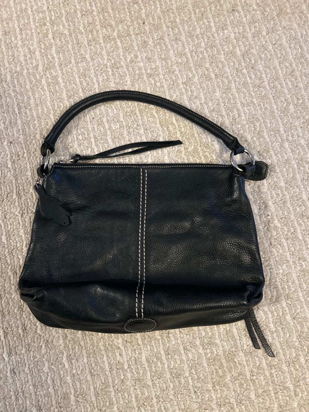 Roots black leather shoulder handbag - photo 5