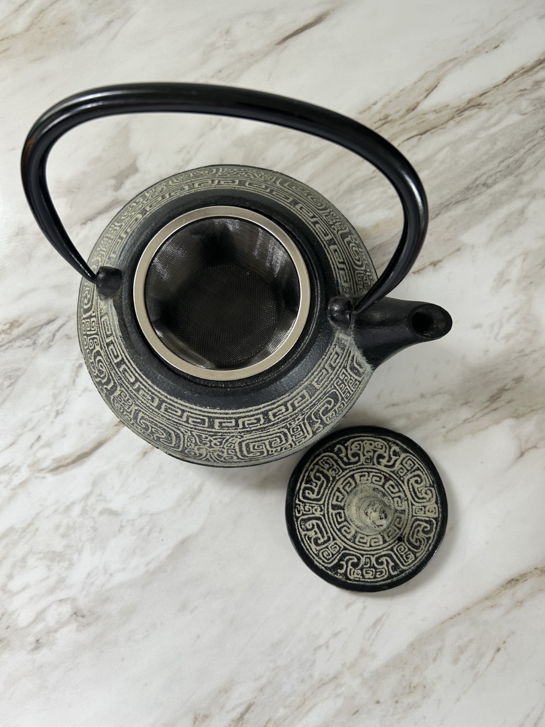 Cast iron teapot with strainer - photo 5