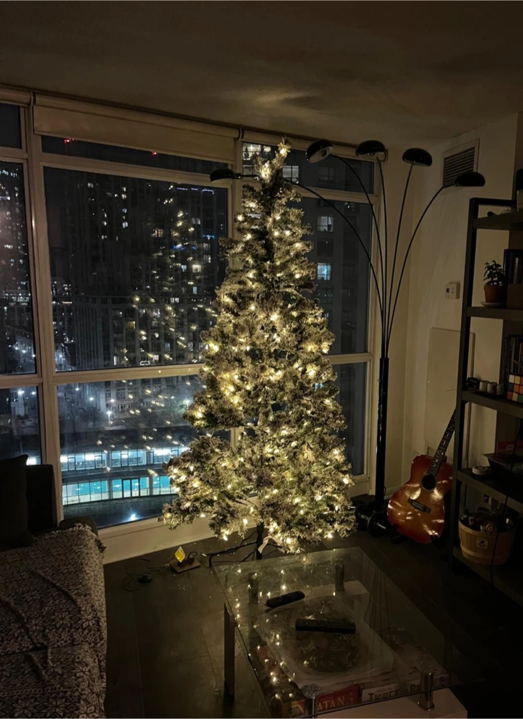 Flocked LED Pre- Lit Tree - 7ft