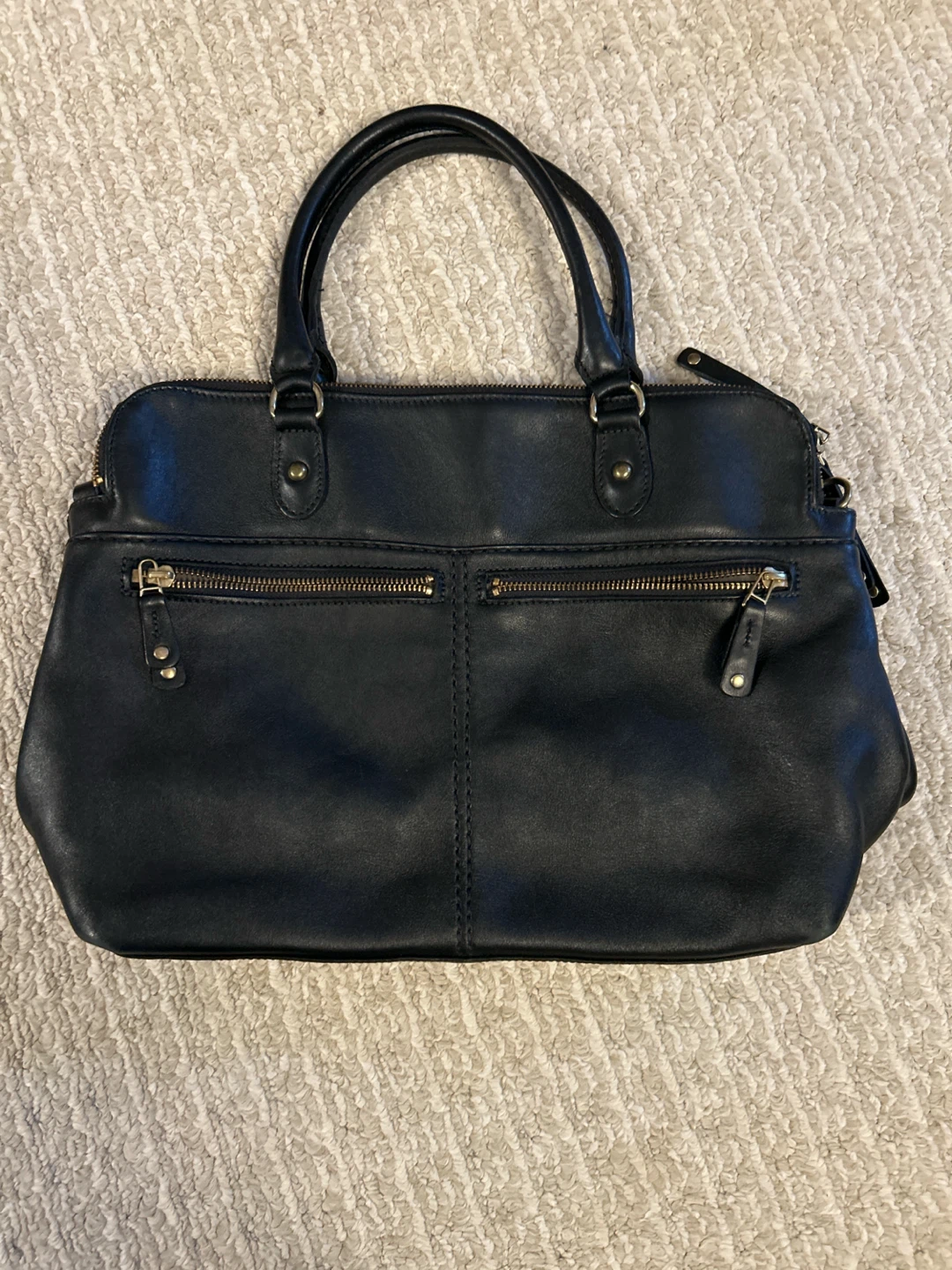 Roots Black Leather bag