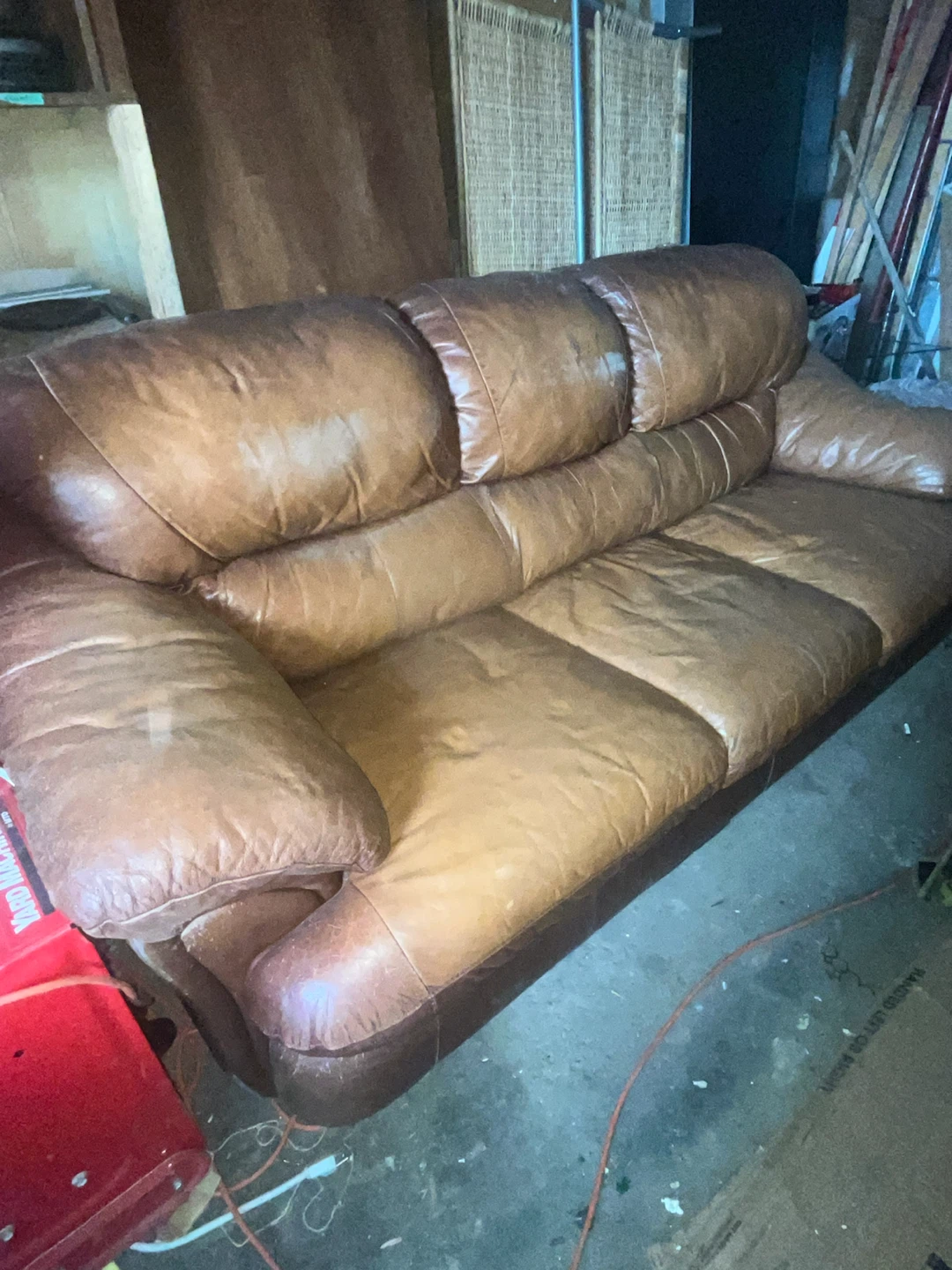 Brown Leather Sofa