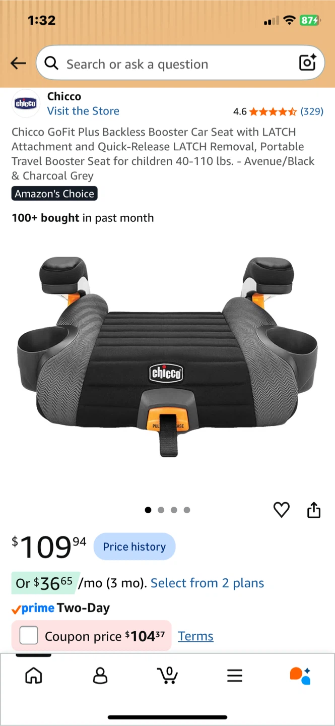 Chicco GoFit Plus Backless Booster Car Seat - photo 4