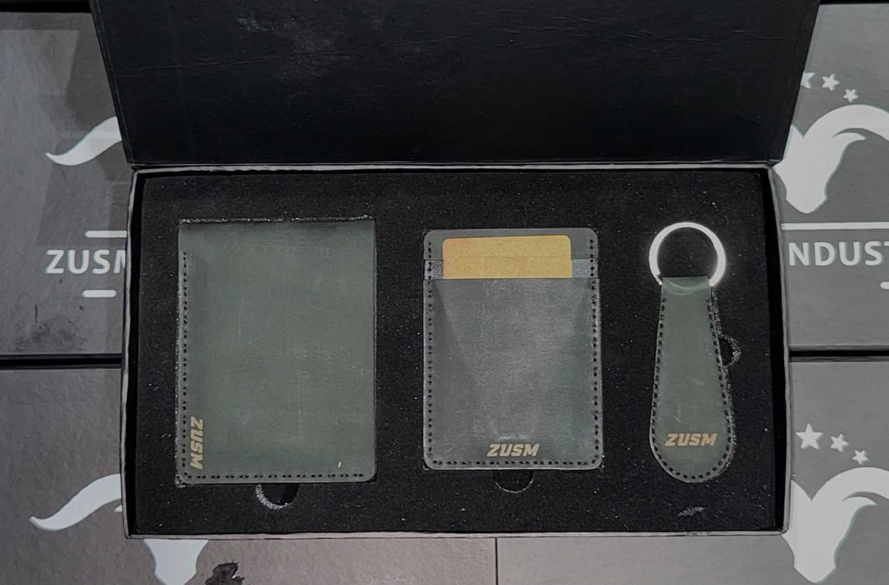ZUSM Industry Leather Wallet and Keychain Gift Set - photo 2