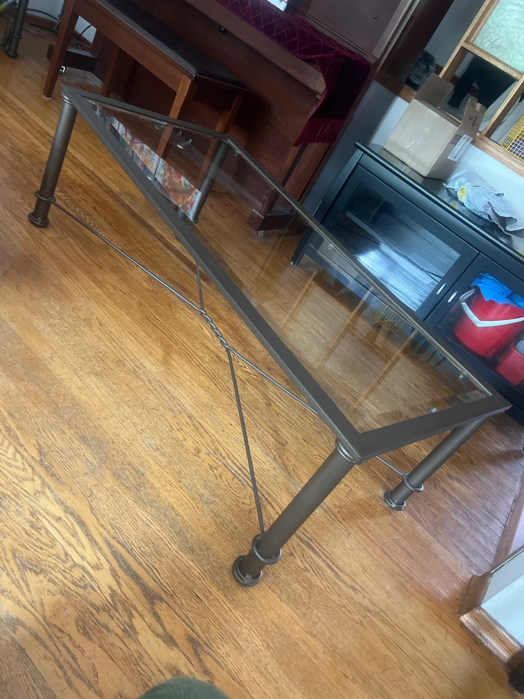 Metal and Glass Coffee Table