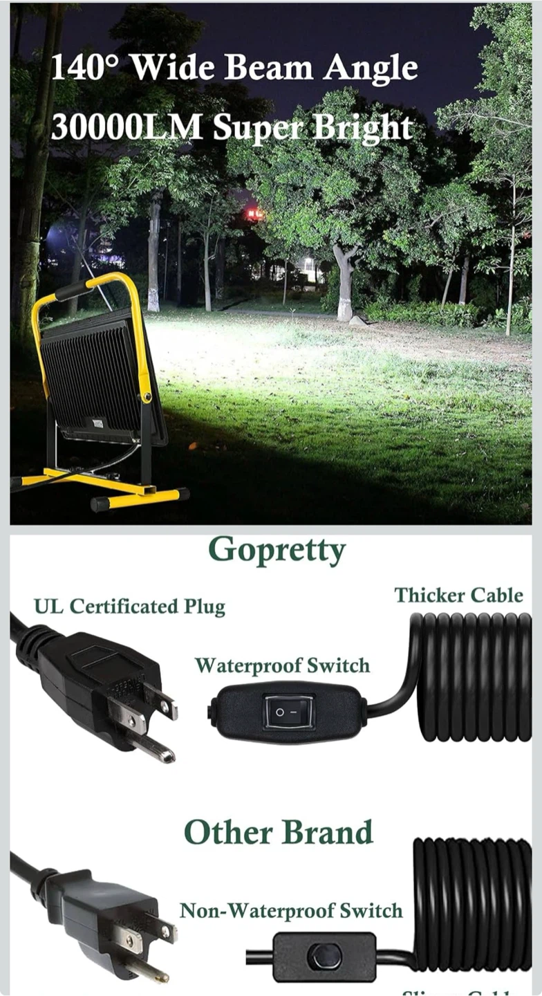 LED Work Light, 36000LM Super Bright Flood Work Light - photo 2