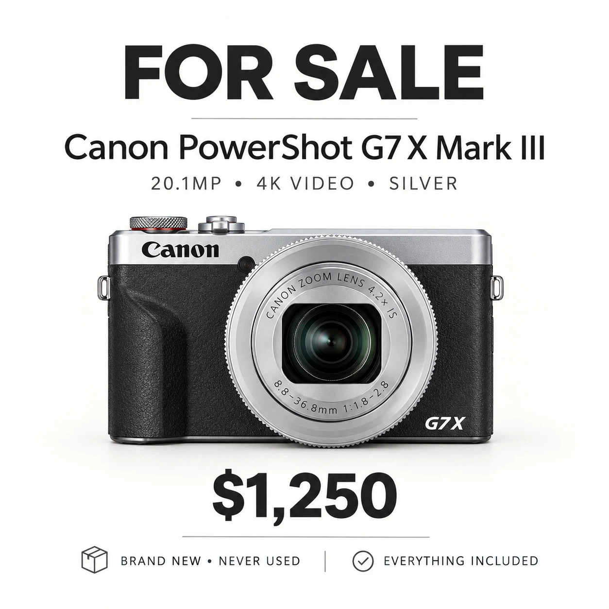 Canon PowerShot G7 X Mark III Silver