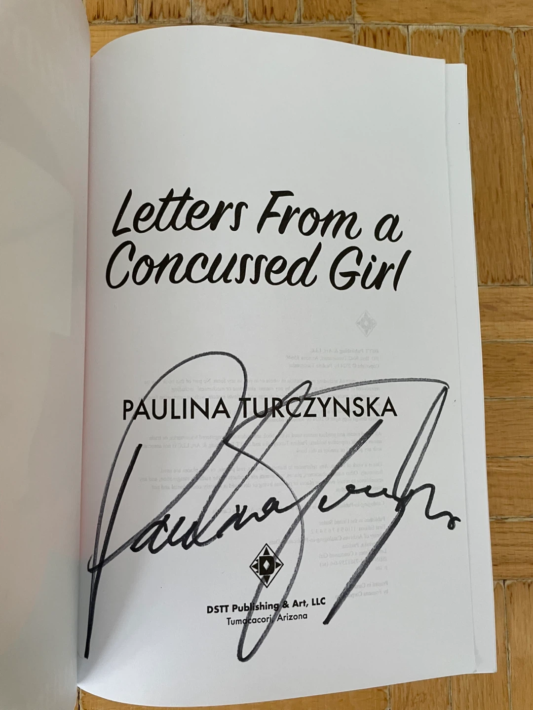 Letters From A Concussed Girl Book * Autographed - photo 2