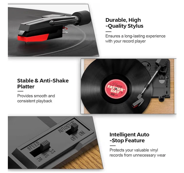 Bluetooth Vinyl Record Player - photo 3