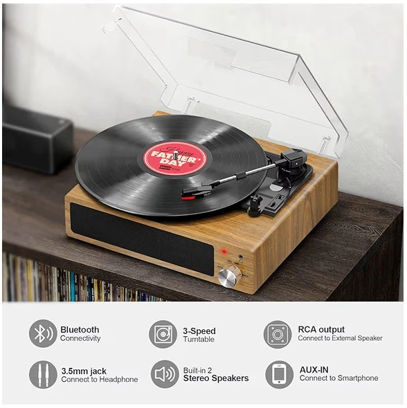 Bluetooth Vinyl Record Player - photo 4
