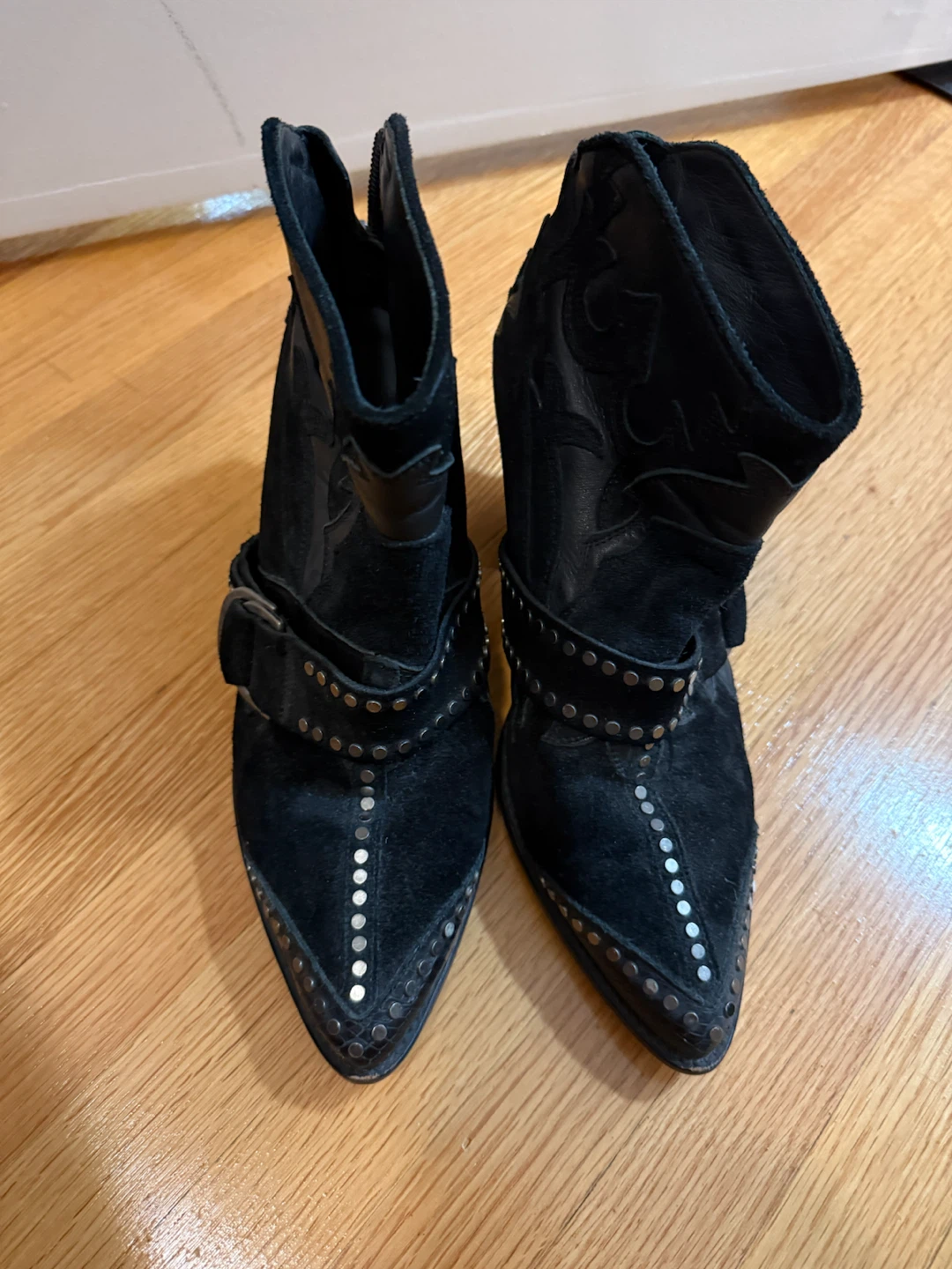 Zadig & Voltaire Black Suede Ankle Boots