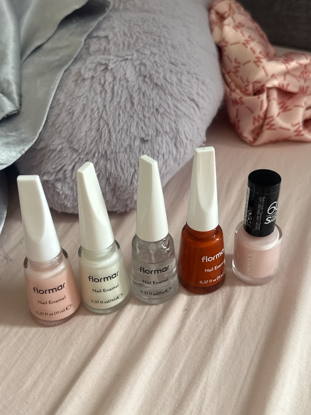 Set of 5 Flormar and Rimmel Nail Polishes
