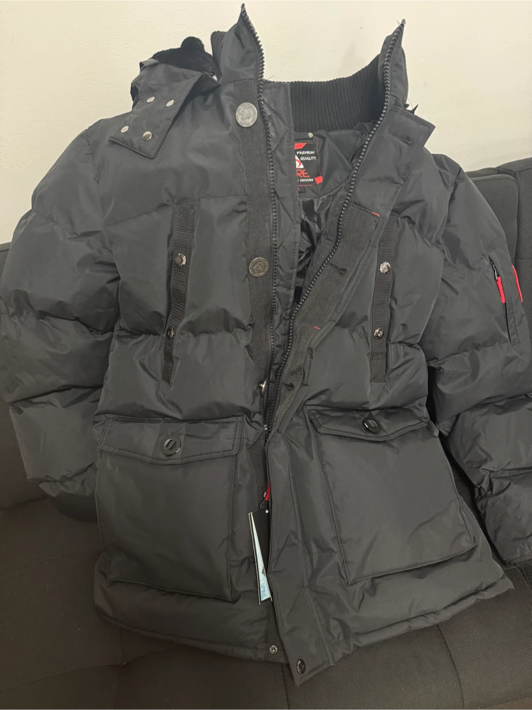 SPIRE Men’s Winter Puffer Jacket Black Size M - photo 5