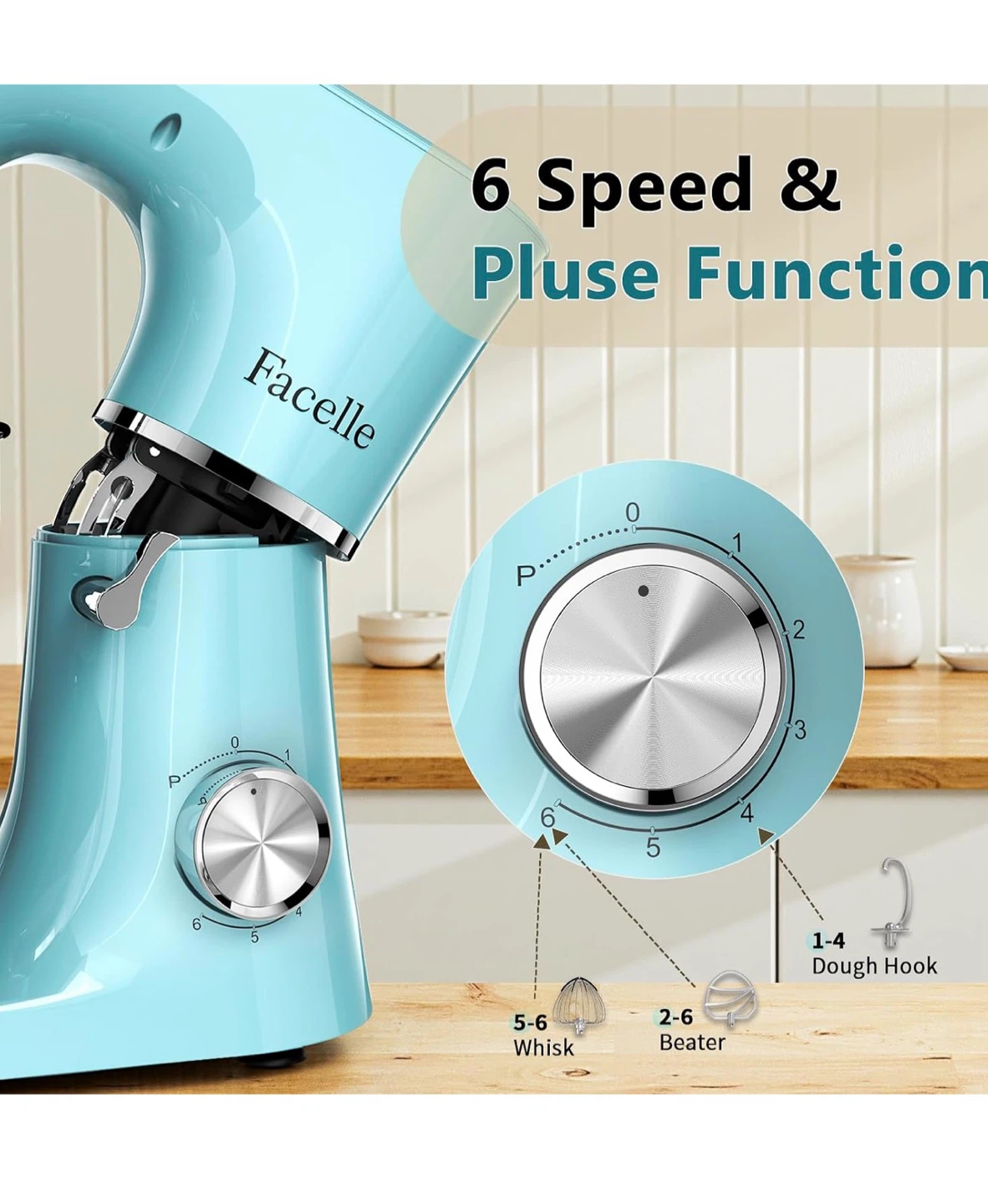 7-Quart Kitchen Tilt-Head Stand Mixer, 300w - photo 2