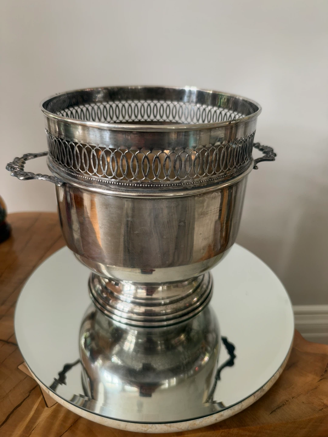Silver-plated decorative champagne bucket - photo 4