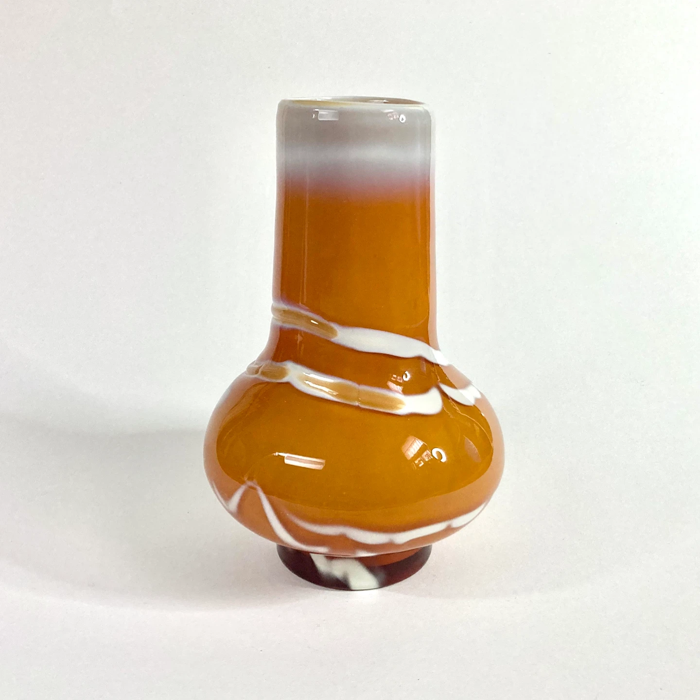 Mid-Century Modern Hand-Blown Art Glass Vase - photo 2