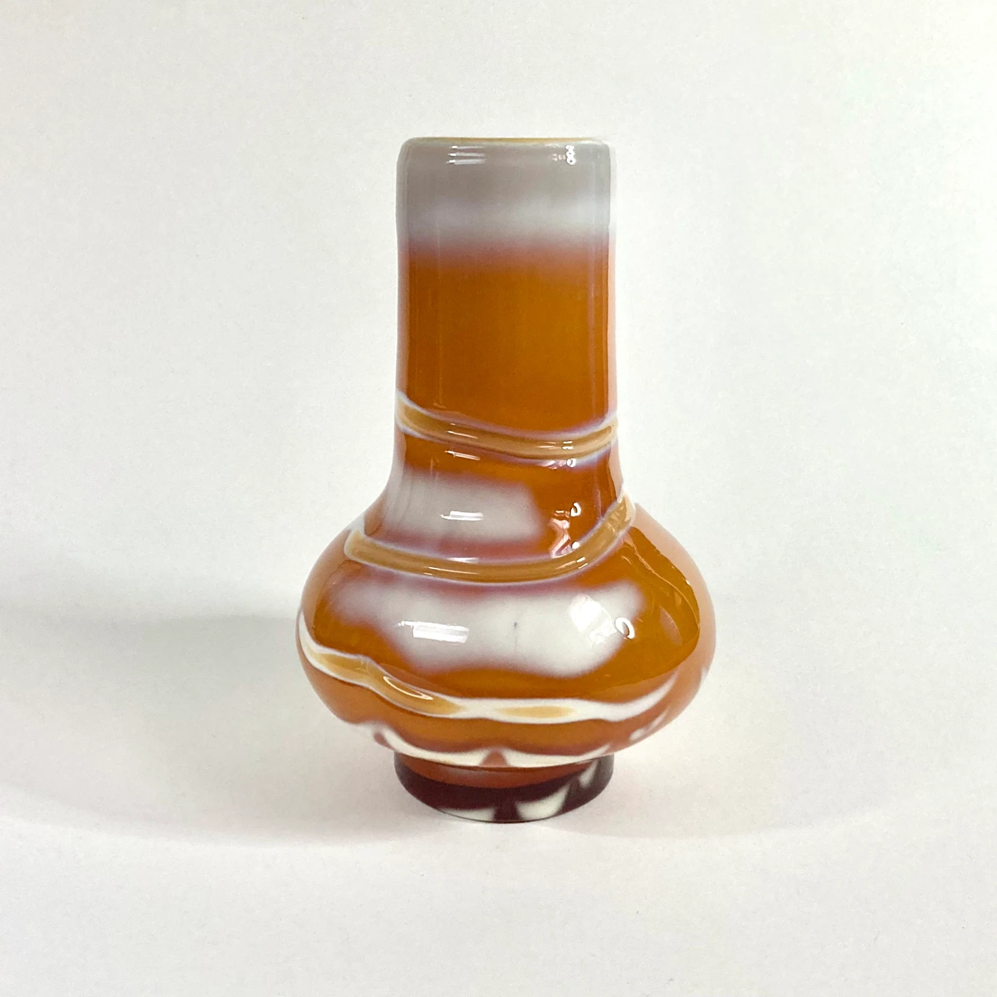 Mid-Century Modern Hand-Blown Art Glass Vase - photo 3