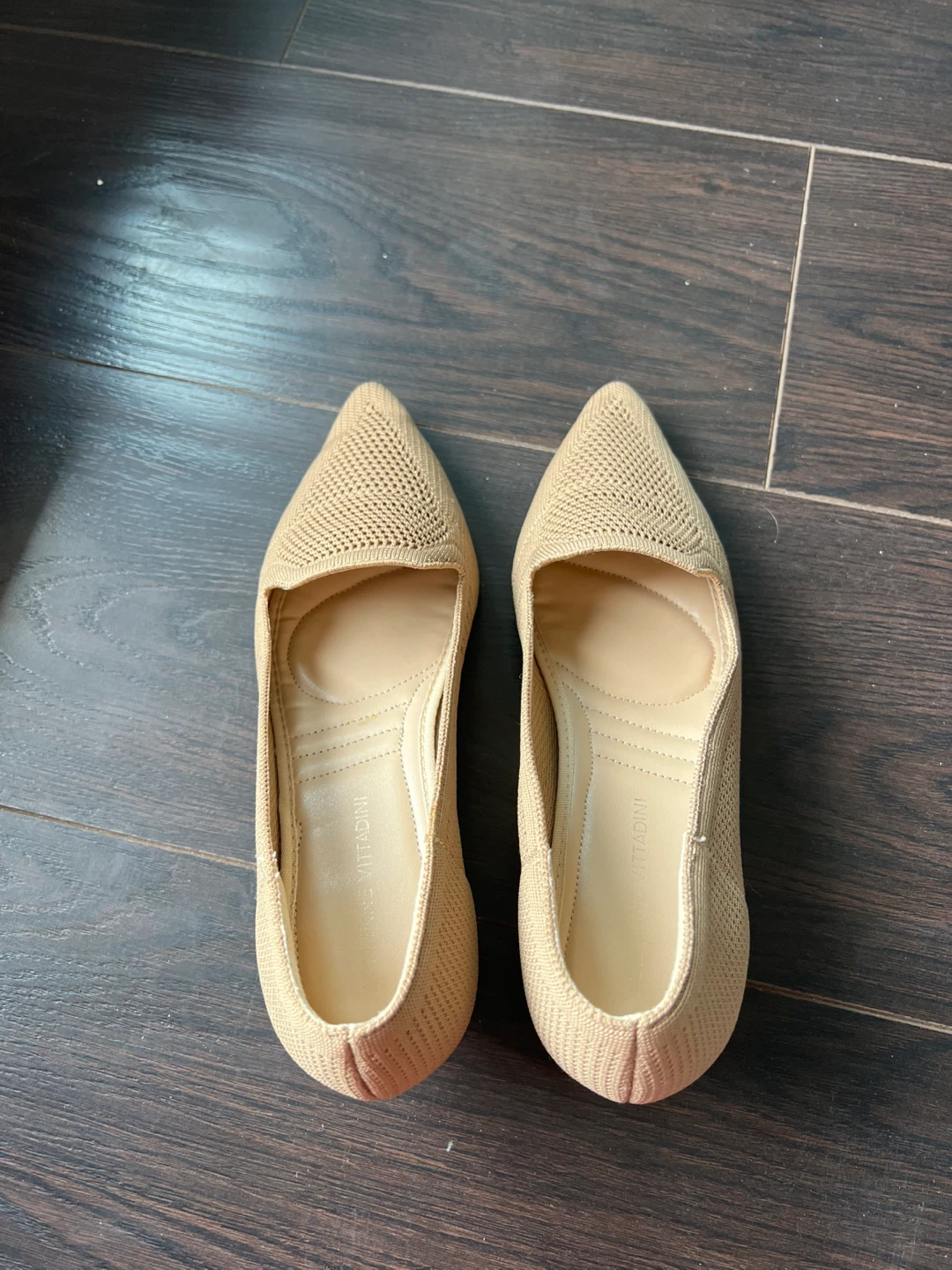 Adrienne Vittadini beige knit heels size 8.5M