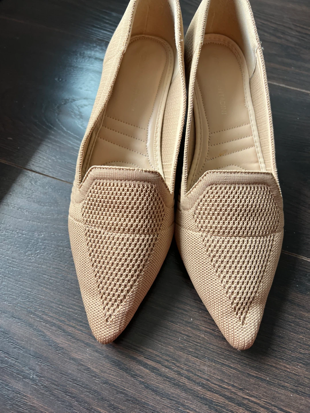 Adrienne Vittadini beige knit heels size 8.5M - photo 2