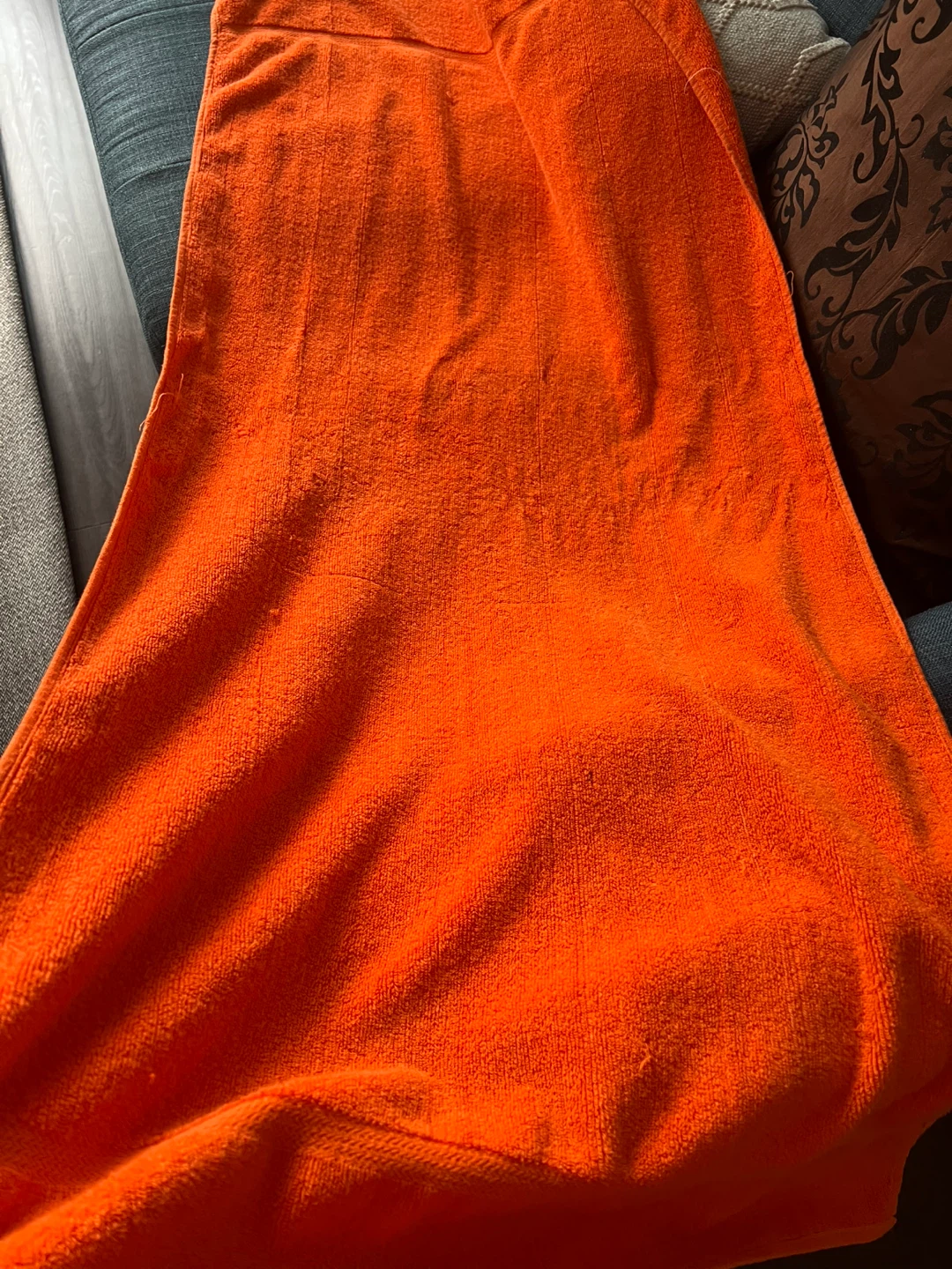 Bright Orange Cotton Bath Towel