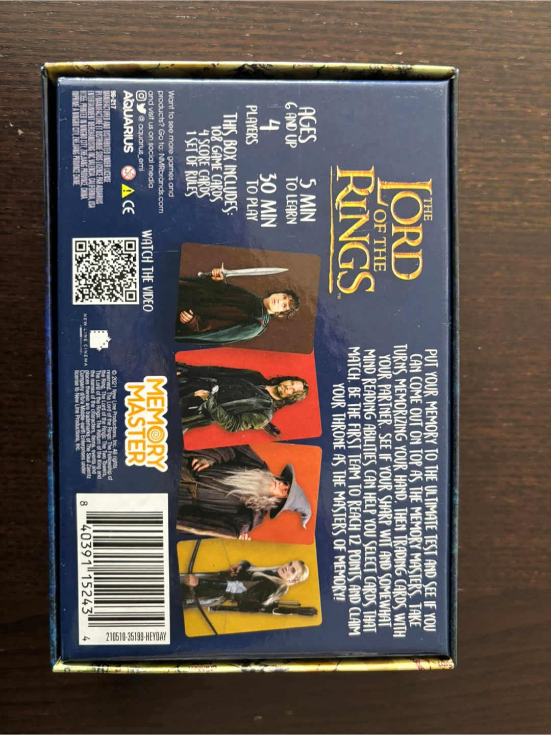 The Lord of the Rings Memory Master Card Game - photo 3