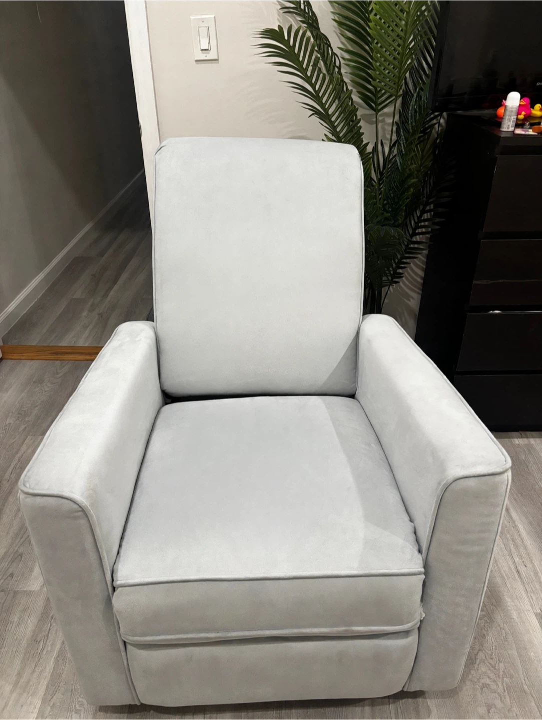 Light Blue Bedroom Swivel Chair