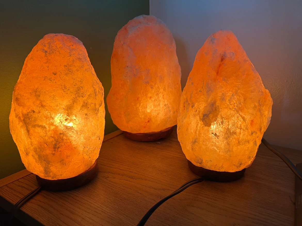 Three Himalayan Salt Lamps