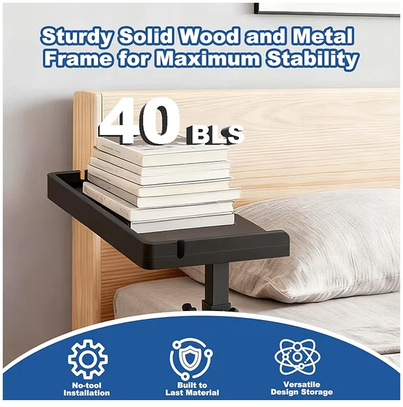 Adjustable Bedside Clamp Tray - photo 5