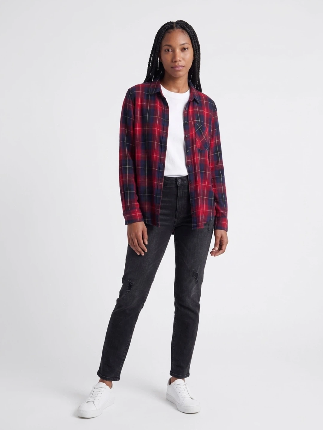 Superdry Red Check Plaid Flannel Shirt - photo 2