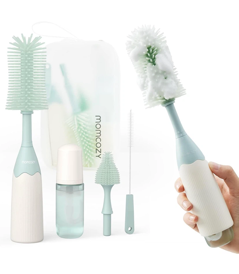Momcozy Silicone Baby Bottle Cleaning Brush Set