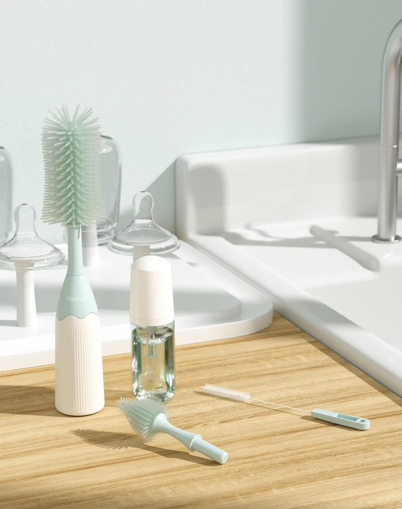 Momcozy Silicone Baby Bottle Cleaning Brush Set - photo 2