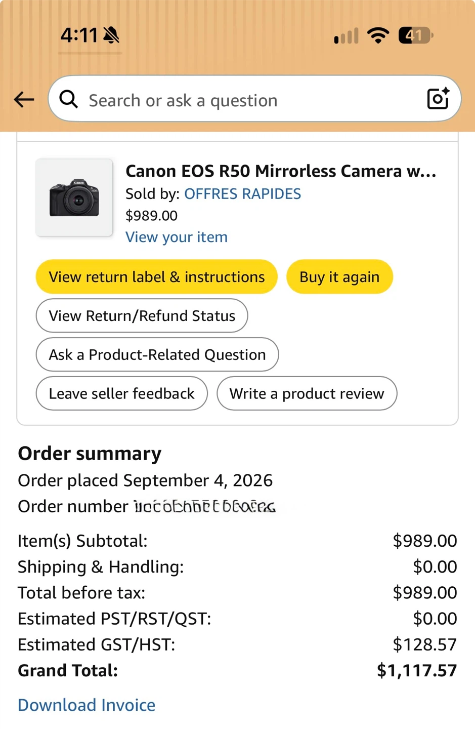 Canon EOS R50 Mirrorless Camera with 18-45mm Lens - photo 3