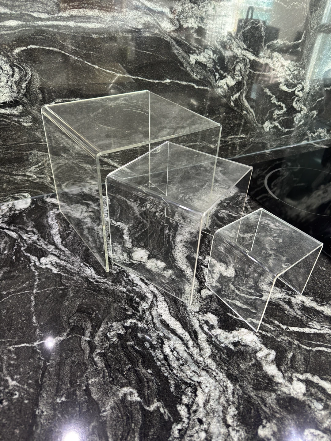 Set of 3 Clear Acrylic Display Risers - photo 2
