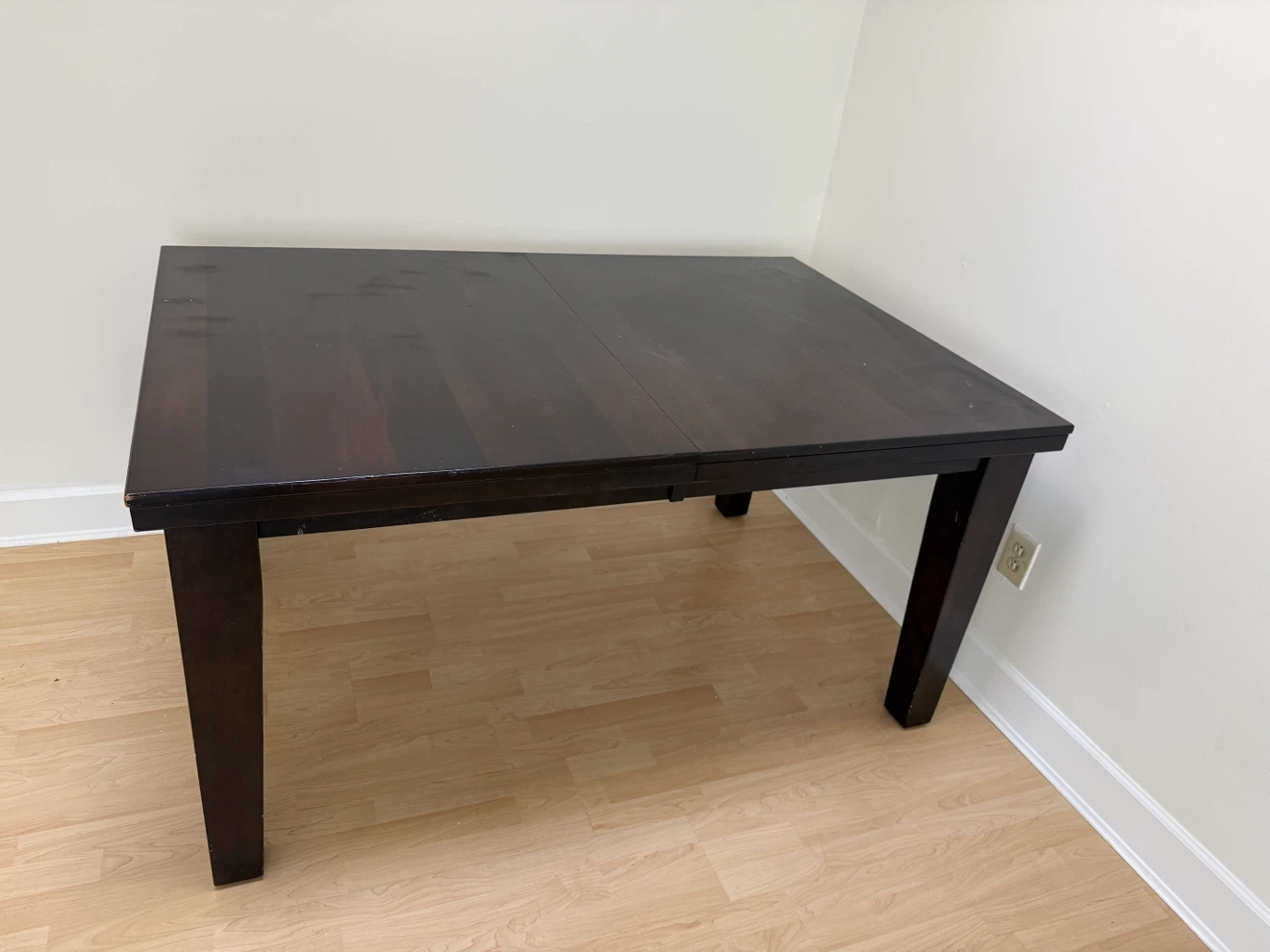 Dark Brown Wood Dining Table
