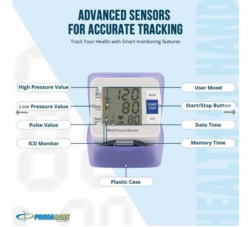 Primacare AGE Wrist Blood Pressure Monitor - photo 3