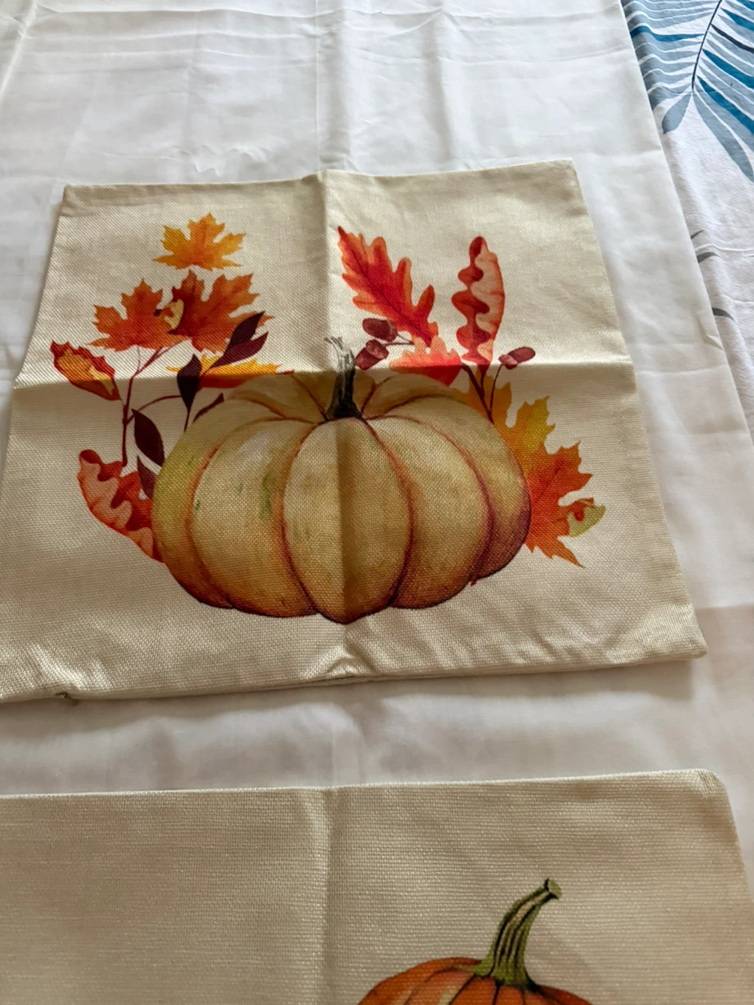 Set of 4 Fall Pumpkin Pillow Covers - photo 3