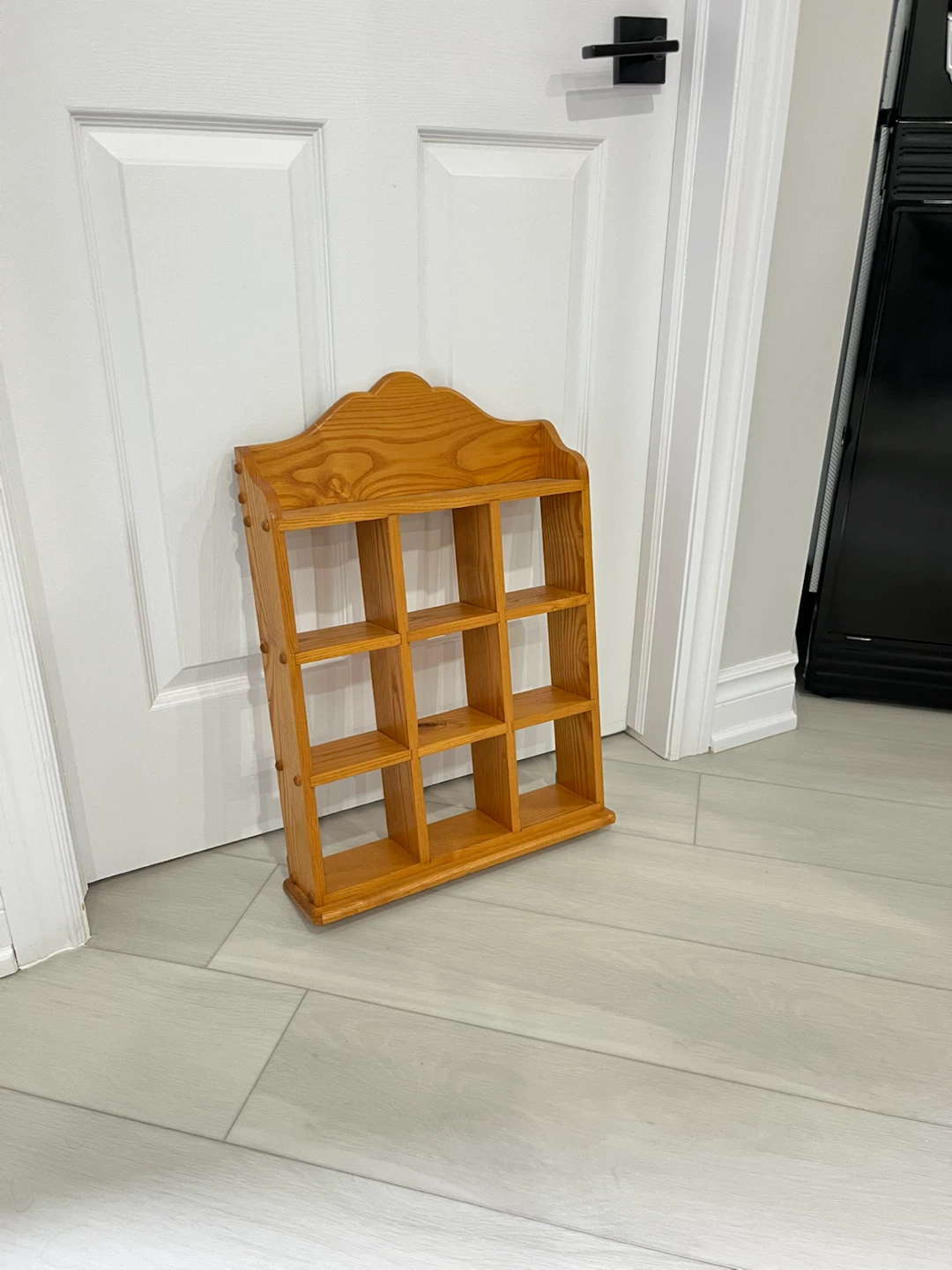 Wood 9-Cubby Wall Shelf