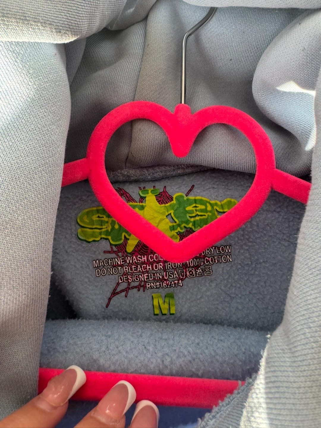 Sp5der Light Blue Hoodie - photo 2