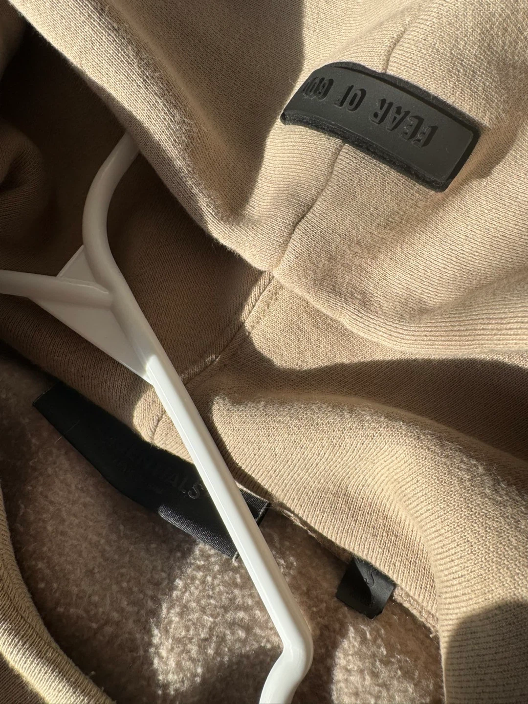 Fear of God Essentials Hoodie - Beige - photo 2